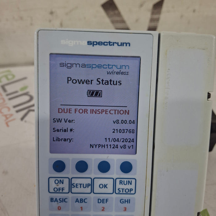 Baxter Sigma Spectrum 8.00.04 w/o Battery Infusion Pump