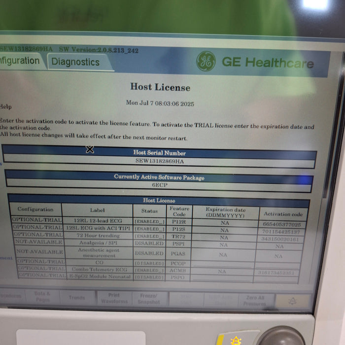 GE Healthcare Carescape B650 Emergency Care Patient Monitor