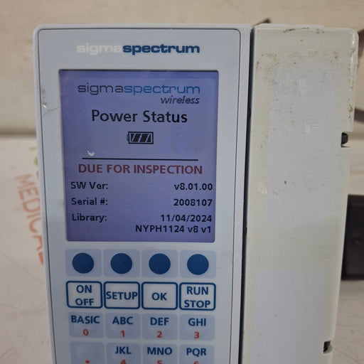 Baxter Baxter Sigma Spectrum 8.01.00 w/o Battery Infusion Pump Infusion Pump reLink Medical