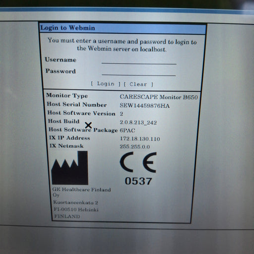 GE Healthcare GE Healthcare Carescape B450 Post Anesthesia Care Patient Monitor Patient Monitors reLink Medical