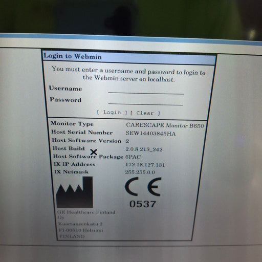 GE Healthcare GE Healthcare Carescape B650 Post Anesthesia Care Patient Monitor Patient Monitors reLink Medical