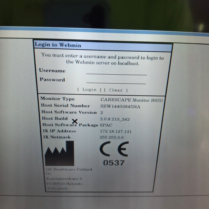 GE Healthcare GE Healthcare Carescape B650 Post Anesthesia Care Patient Monitor Patient Monitors reLink Medical