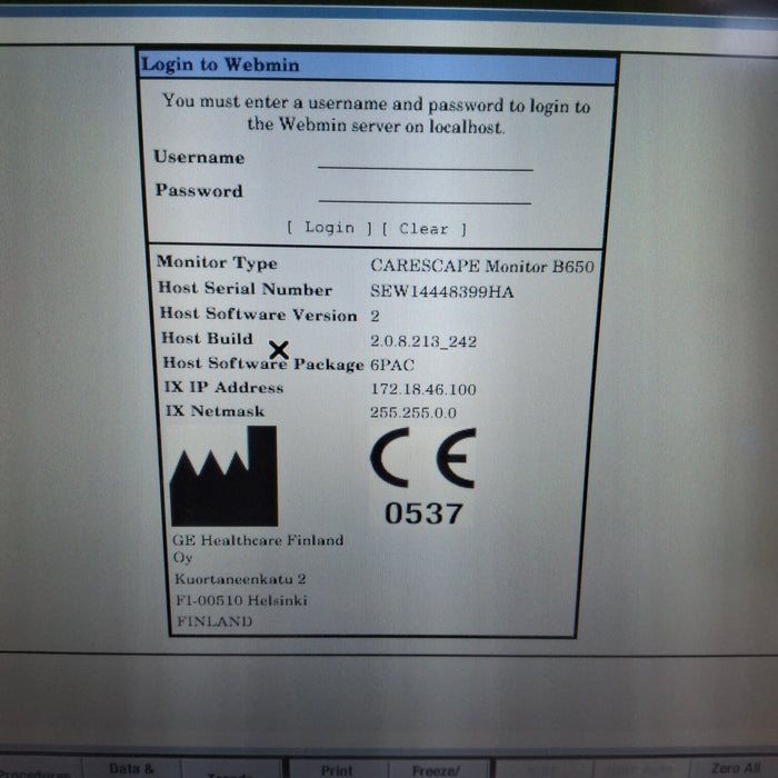 GE Healthcare GE Healthcare Carescape B650 Post Anesthesia Care Patient Monitor Patient Monitors reLink Medical