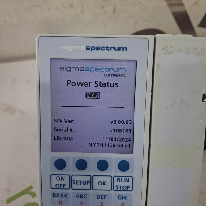 Baxter Sigma Spectrum 8.00.03 w/o Battery Infusion Pump