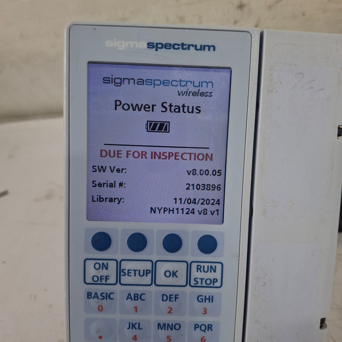 Baxter Sigma Spectrum 8.00.05 w/o Battery Infusion Pump