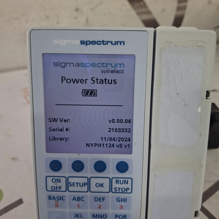 Baxter Sigma Spectrum 8.00.04 w/o Battery Infusion Pump