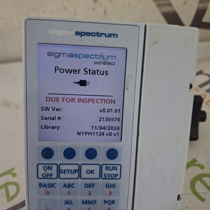 Baxter Sigma Spectrum 8.01.01 w/o Battery Infusion Pump