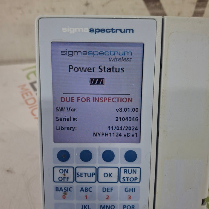 Baxter Baxter Sigma Spectrum 8.01.00 w/o Battery Infusion Pump Infusion Pump reLink Medical