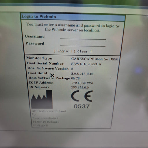 GE Healthcare GE Healthcare Carescape B650 Emergency Care Patient Monitor Patient Monitors reLink Medical