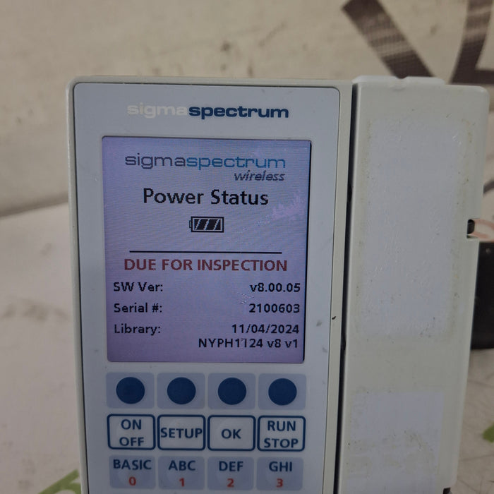 Baxter Sigma Spectrum 8.00.05 w/o Battery Infusion Pump