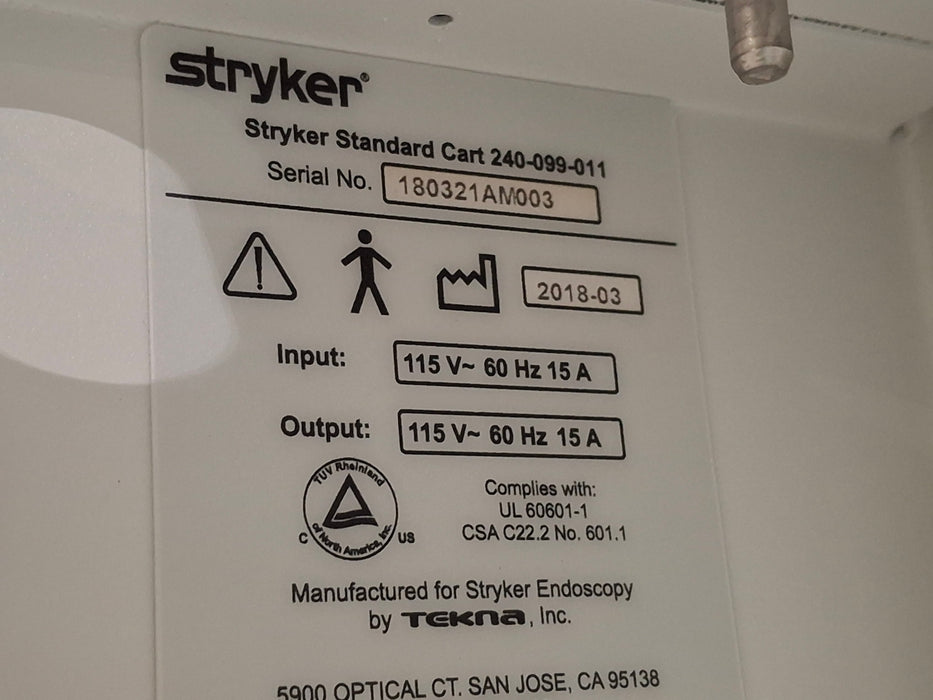 Stryker 240-099-011 Standard Cart