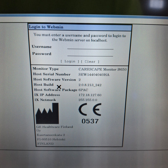 GE Healthcare GE Healthcare Carescape B650 Post Anesthesia Care Patient Monitor Patient Monitors reLink Medical