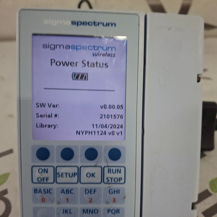 Baxter Sigma Spectrum 8.00.05 w/o Battery Infusion Pump