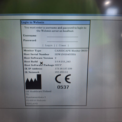 GE Healthcare GE Healthcare Carescape B650 Emergency Care Patient Monitor Patient Monitors reLink Medical