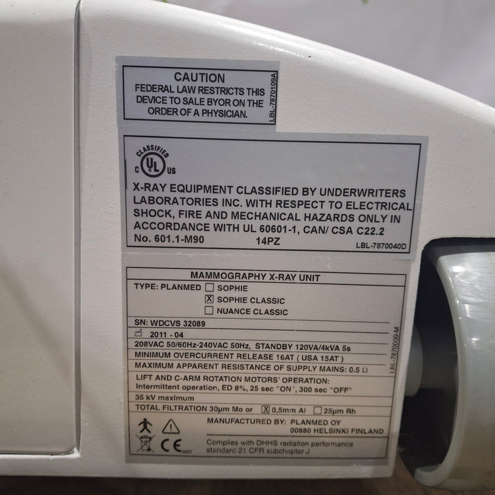 Planmed Planmed Sophie Classic Mammography Unit Mammography reLink Medical