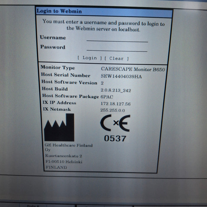 GE Healthcare GE Healthcare Carescape B650 Post Anesthesia Care Patient Monitor Patient Monitors reLink Medical