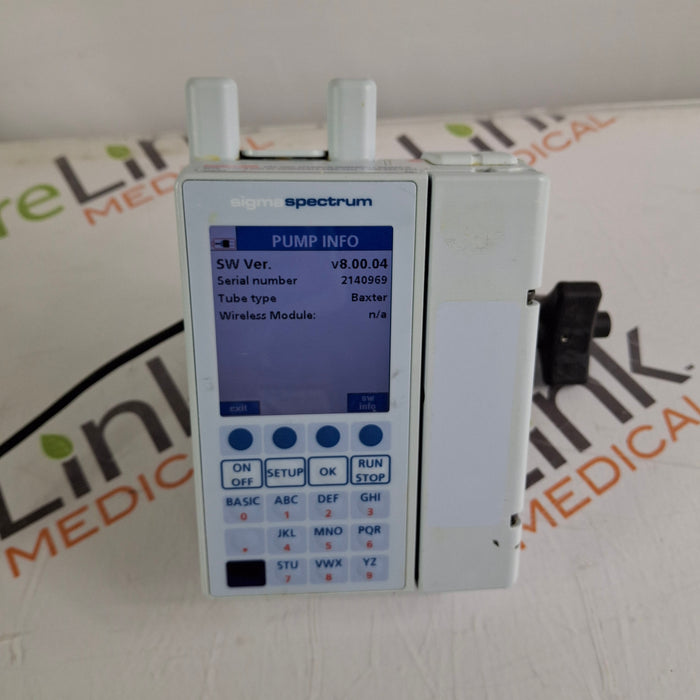 Baxter Baxter Sigma Spectrum 8.00.04 w/ A/B/G/N Battery Infusion Pump Infusion Pump reLink Medical