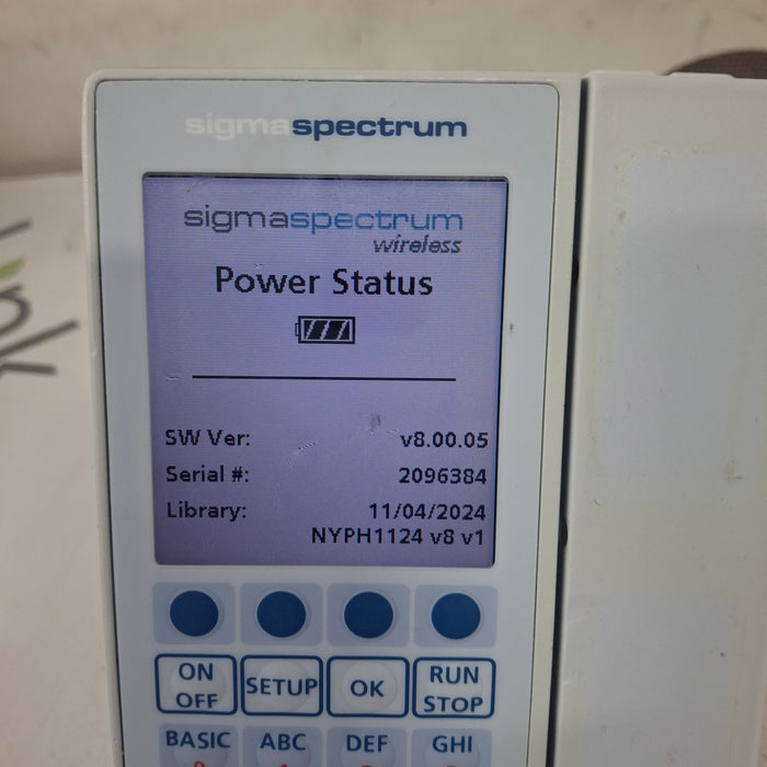 Baxter Sigma Spectrum 8.00.05 w/o Battery Infusion Pump