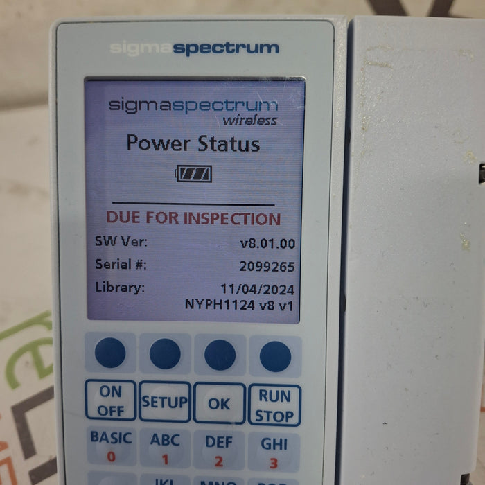 Baxter Baxter Sigma Spectrum 8.01.00 w/o Battery Infusion Pump Infusion Pump reLink Medical
