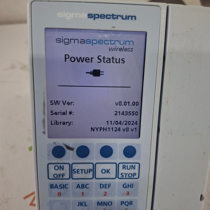 Baxter Sigma Spectrum 8.01.00 w/o Battery Infusion Pump