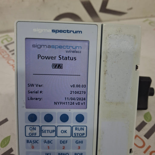 Baxter Baxter Sigma Spectrum 8.00.03 w/o Battery Infusion Pump Infusion Pump reLink Medical