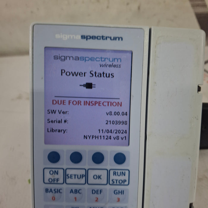 Baxter Sigma Spectrum 8.00.04 w/o Battery Infusion Pump