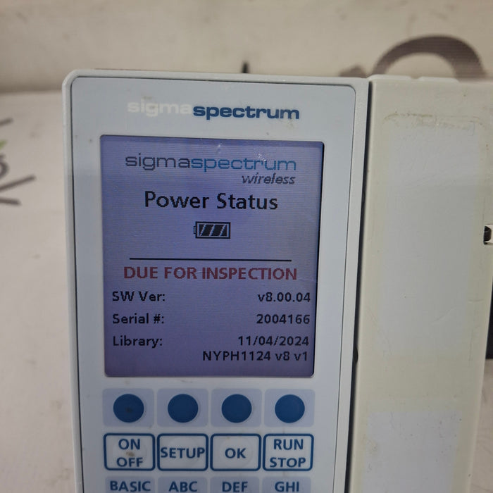 Baxter Sigma Spectrum 8.00.04 w/o Battery Infusion Pump