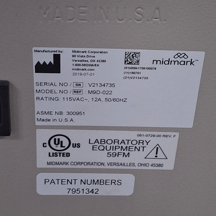 Midmark Midmark M9D Autoclave Sterilizer Sterilizers & Autoclaves reLink Medical