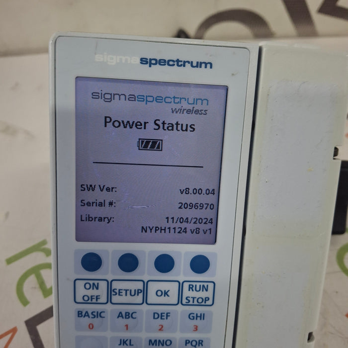 Baxter Sigma Spectrum 8.00.04 w/o Battery Infusion Pump