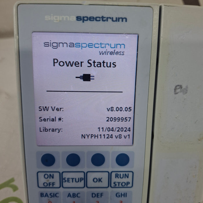 Baxter Sigma Spectrum 8.00.05 w/o Battery Infusion Pump