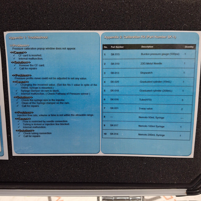 GE Healthcare Nemoto SK-1 Calibration Kit