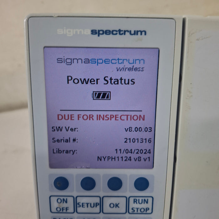 Baxter Sigma Spectrum 8.00.03 w/o Battery Infusion Pump