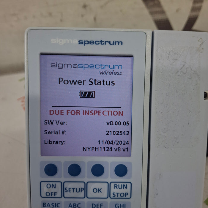 Baxter Sigma Spectrum 8.00.05 w/o Battery Infusion Pump