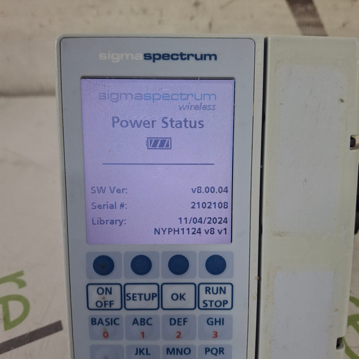 Baxter Sigma Spectrum 8.00.04 w/o Battery Infusion Pump