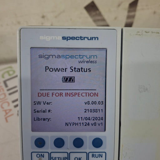 Baxter Baxter Sigma Spectrum 8.00.03 w/o Battery Infusion Pump Infusion Pump reLink Medical