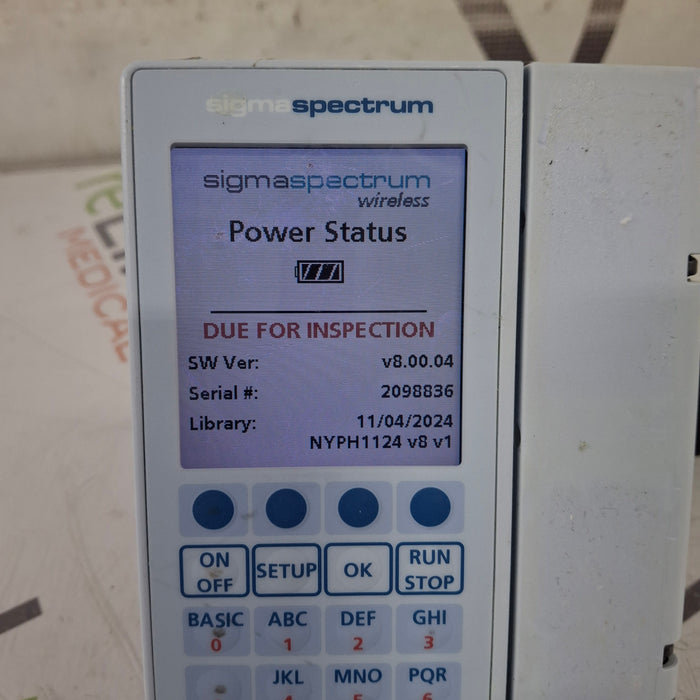 Baxter Sigma Spectrum 8.00.04 w/o Battery Infusion Pump