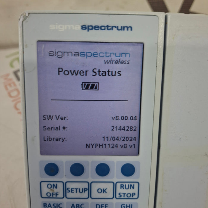 Baxter Sigma Spectrum 8.00.04 w/o Battery Infusion Pump