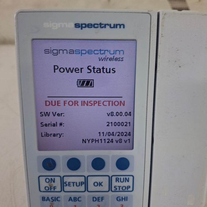 Baxter Sigma Spectrum 8.00.04 w/o Battery Infusion Pump