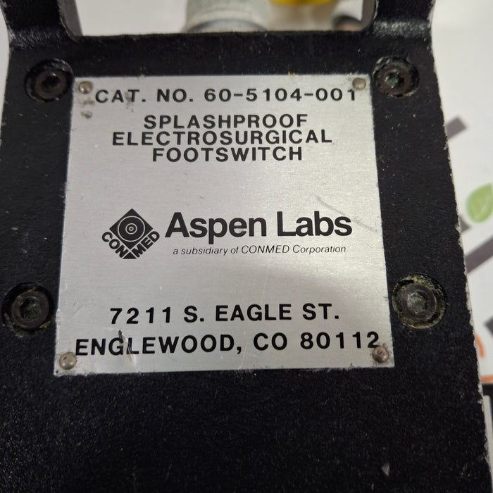 Aspen Labs Inc Aspen Labs Inc 60-5104-001 Splashproof Electrosurgical Footswitch Electrosurgical Units reLink Medical