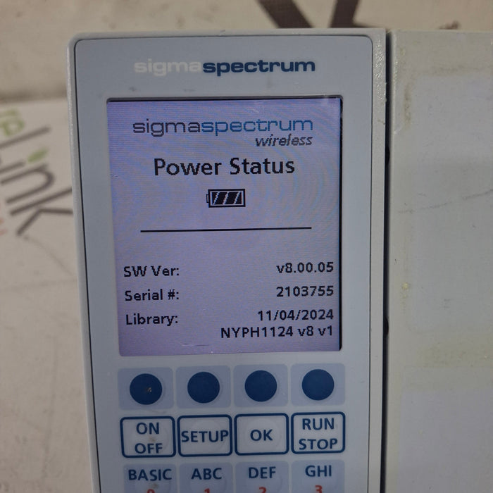 Baxter Sigma Spectrum 8.00.05 w/o Battery Infusion Pump