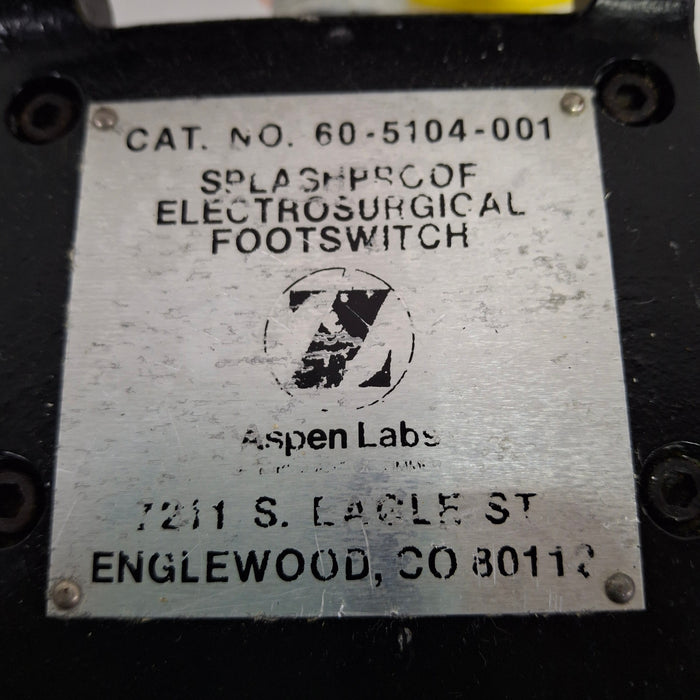 Aspen Labs Inc Aspen Labs Inc 60-5104-001 Splashproof Electrosurgical Footswitch Electrosurgical Units reLink Medical