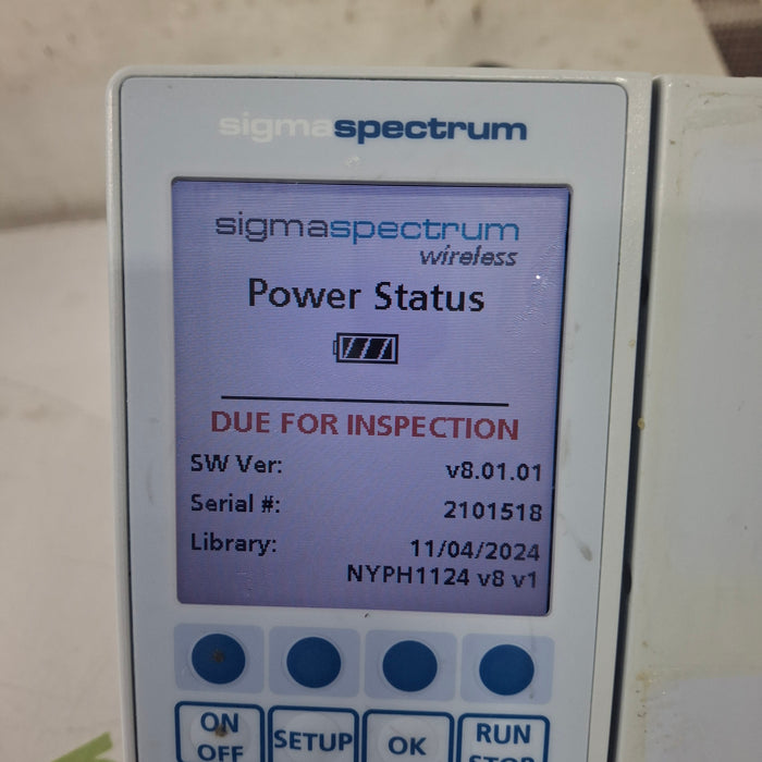 Baxter Sigma Spectrum 8.01.01 w/o Battery Infusion Pump