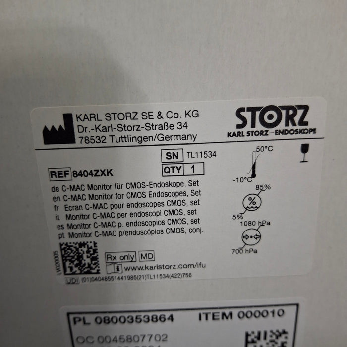 Karl Storz Karl Storz 8403 ZX C-MAC Monitor Rigid Endoscopy reLink Medical