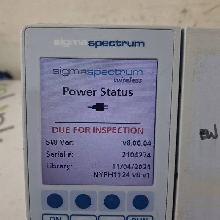 Baxter Sigma Spectrum 8.00.04 w/o Battery Infusion Pump