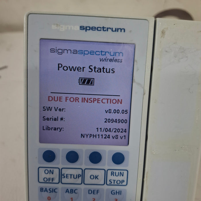 Baxter Sigma Spectrum 8.00.05 w/o Battery Infusion Pump