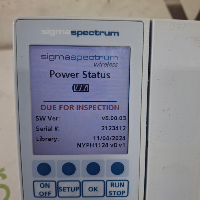 Baxter Sigma Spectrum 8.00.03 w/o Battery Infusion Pump