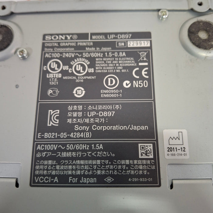 Sony UP-D897 Digital Graphic Printer