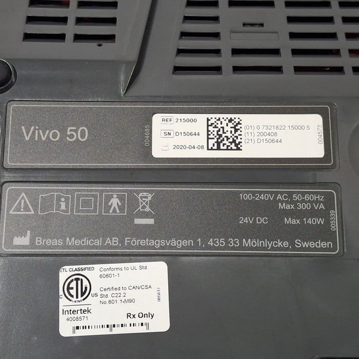 Breas Breas Vivo 50 Ventilator Respiratory reLink Medical