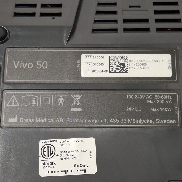 Breas Breas Vivo 50 Ventilator Respiratory reLink Medical