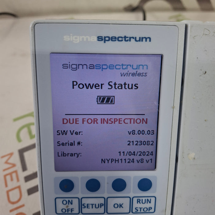 Baxter Sigma Spectrum 8.00.03 w/o Battery Infusion Pump